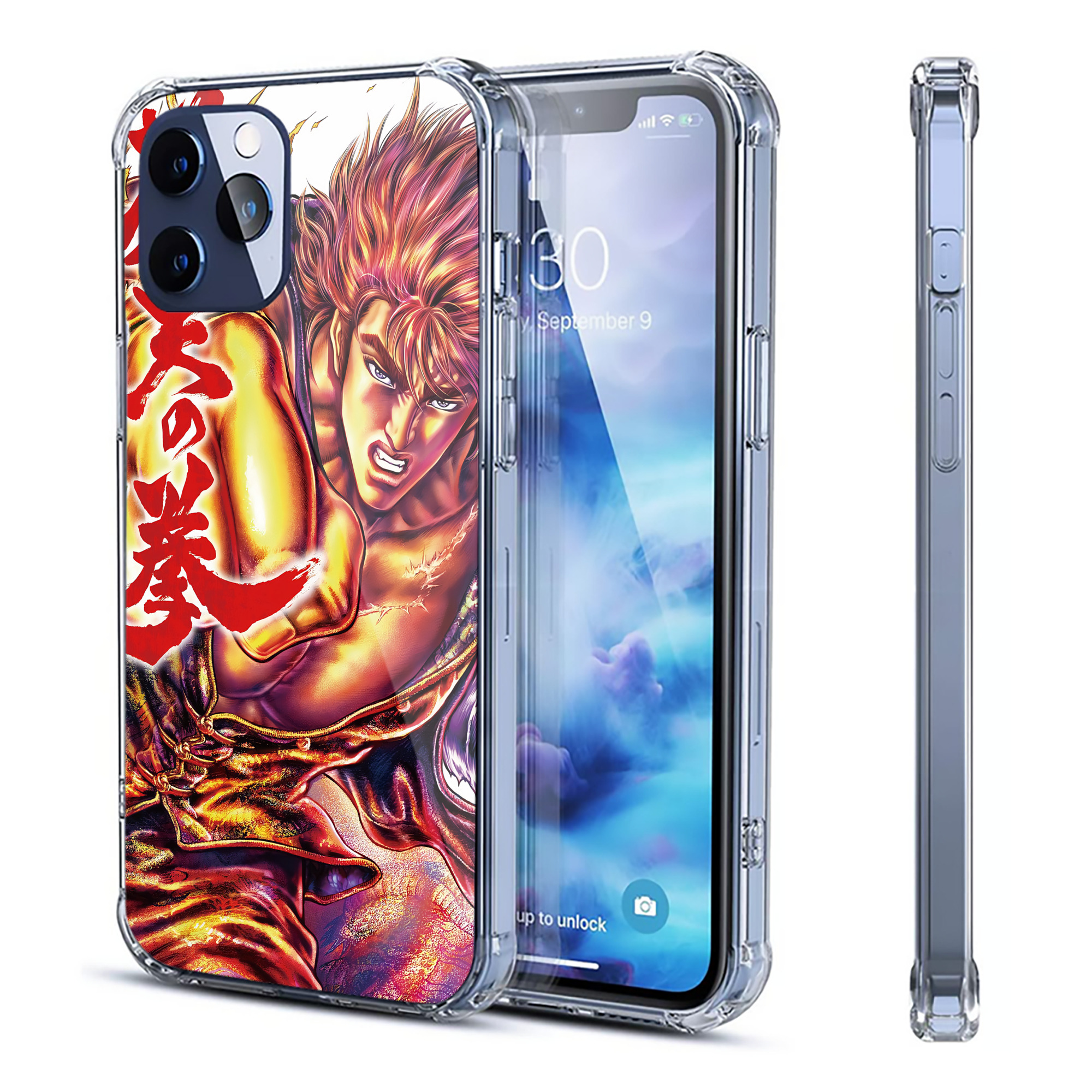 （画像用） 北斗の拳 Fist of the North Star 【iPhone 12シリーズ対応】透明スマホケース（クリアソフトケース）